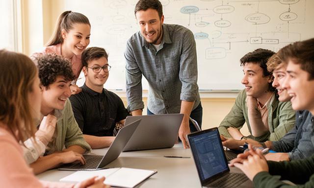 UW-Madison computer science students learning database design with a professional mentor