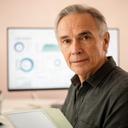 Qtee Halseth, senior data visualization engineer, preparing a dashboard review